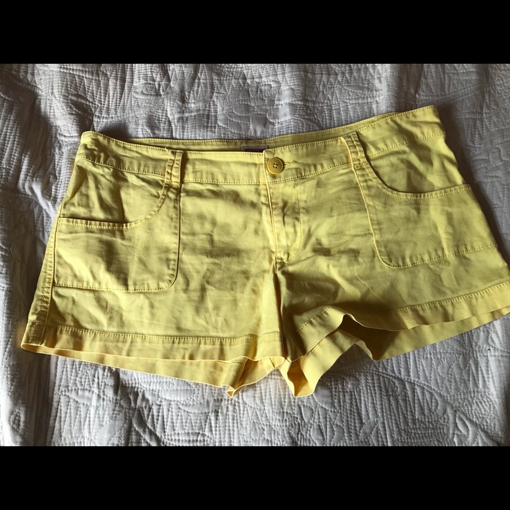 Pastel yellow shorts